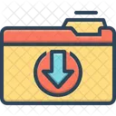 Download Folder Document Storage Icon