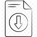 Arrow Down File Icon