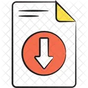 Arrow Down File Icon