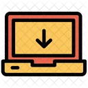 Downloading In Laptop Computer Download Icon