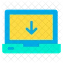 Downloading In Laptop Computer Download Icon