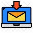 Laptop Mail Download Icon