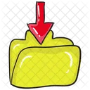 Download Ordner Daten Herunterladen Daten Speichern Symbol