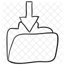 Download Ordner Daten Herunterladen Daten Speichern Symbol
