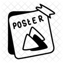 Download sketchy icon of poster design  Icon