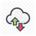 Cloud herunterladen und hochladen  Symbol