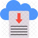 Asset Downloading Cloud Icon