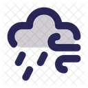 Showery Weather Breeze Downpour Icon