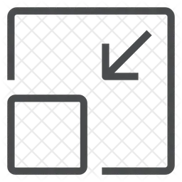 규모를 축소하다  아이콘