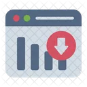 Downtrend Stocks Chart Icon