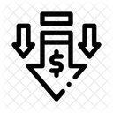 Downward Arrow With Dollar  Icon