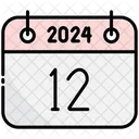 Doze Calendario 2024 Ícone