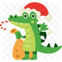 Drache mit Weihnachtsmütze  Symbol