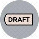 Draft Tag Typographic Icon