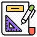 Drafting Protractor Pencil Icon
