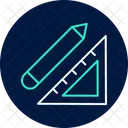 Drafting Scale Neon Glow Icon