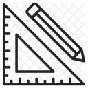 製図用具、三角定規、度定規 アイコン