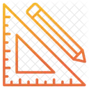 製図用具、三角定規、度定規 アイコン