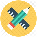 Ruler Pencil Geometrical Tools Icon