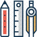 Drafting Pencil Ruler Icon
