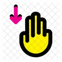 Drag Down Finger Hand Icon