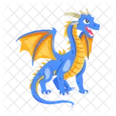 Vector De Dragon Criatura Mitica Criatura Legendaria Icono