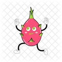 Dragon Fruit Mascot Fruit Character Illustration Art Icon