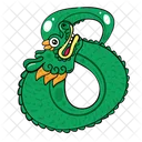 Dragon Number Dragon Vector Icon