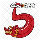 Dragon Number Dragon Vector Icon