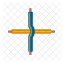 Drahte Gekreuzt Nicht Symbol