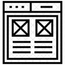 Drahtmodell Informationsarchitektur Interaktiver Prototyp Symbol