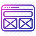 Drahtmodell Prototyp Benutzerfreundlichkeit Symbol