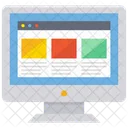 Drahtgitter Monitor Webdesign Symbol