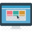 Drahtgitter Klick Web Inhalt Drahtgitter Icon