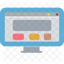 Drahtgitter Monitor Webdesign Symbol