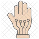 Verdrahtete Handschuhe Lineares Farbsymbol Symbol