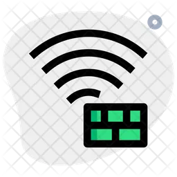 Drahtlose Firewall  Symbol