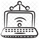Verbundener Laptop Drahtlose Verbindung WLAN Symbol
