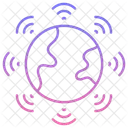 Drahtloser Globus Globales WLAN Digitale Welt Symbol