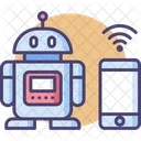 Drahtloser Roboter Mobiler Kontrollroboter Maschine Icon