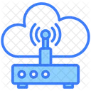 Drahtloses Netzwerk Cloud Speicher Cloud Computing Symbol