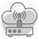 Drahtloses Netzwerk Cloud Speicher Cloud Computing Symbol