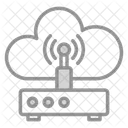 Drahtloses Netzwerk Cloud Speicher Cloud Computing Symbol