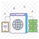 Drahtloses Servernetzwerk  Symbol