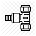 Drainage Bifurcation Bifurcation Two Ways Icon