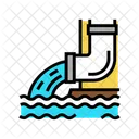 Drainage Water Falling  Icon