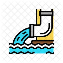 Drainage Water Falling  Icon