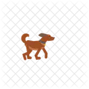 Dunkelbrauner Hund Symbol