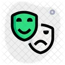 Mask Face Happy And Sad Icon