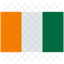 Drapeau De Livoire Ivoire Drapeau De La Cote Divoire Icône